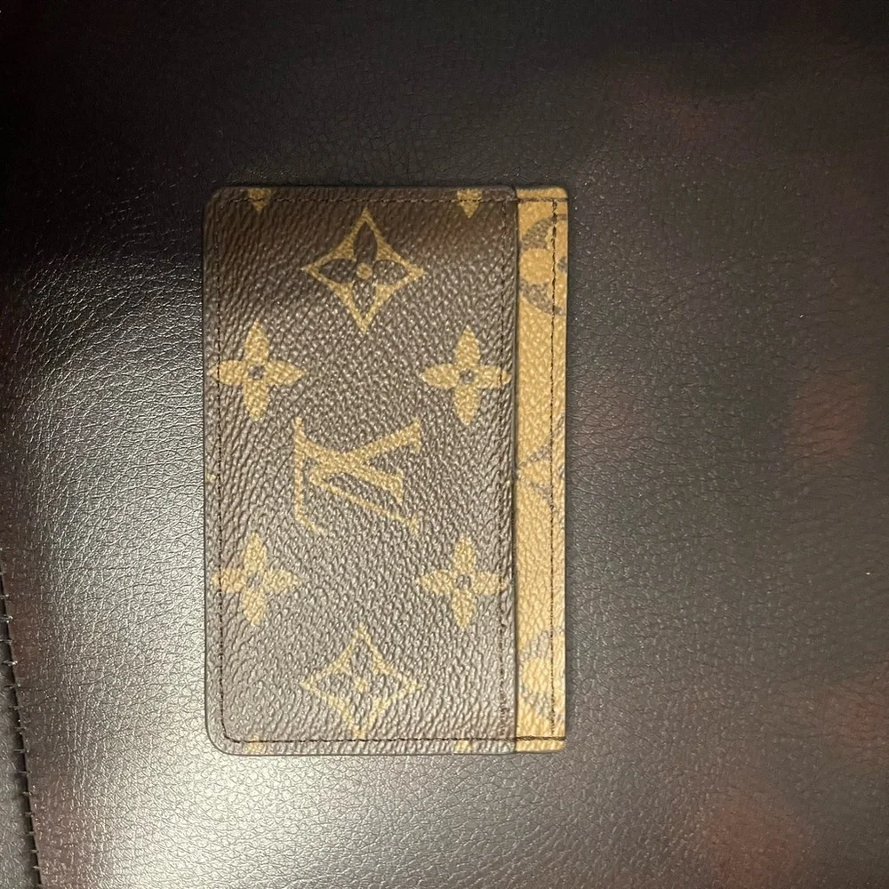 Louis Vuitton Brown and Tan Monogram Card Case